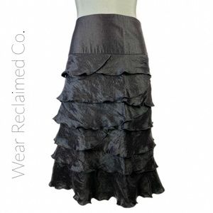CHAPTER ONE Black Formal Tiered Pencil Skirt